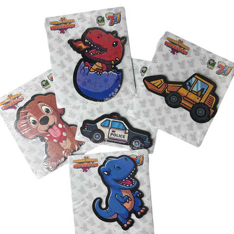Quebra-cabeça Interativo - Animais, Transporte, Dinossauro - Papertoy