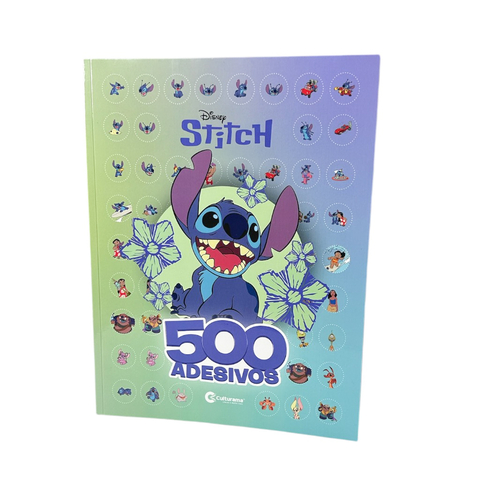 Livro Stitch com 500 adesivos