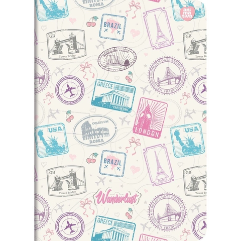 Caderno de Brochura 1/4 Larissa Manoela Wanderlust 32Folhas - ANIMATIVA