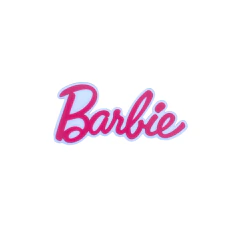 aplique acrílico sublimado nome da barbie 20x45cm 1und - 4412 - comprar online