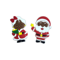 aplique emborrachado papai e mamãe noel 45mm 2und - 4618