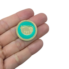 Imagem do aplique acrílico de luxo rostinho ursinho 25mm 1und - 4764