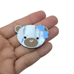 aplique acrílico rostinho ursinho 40mm 1und - 5003 na internet