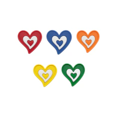 aplique emborrachado coração cores escolar 20mm 4und - 5151