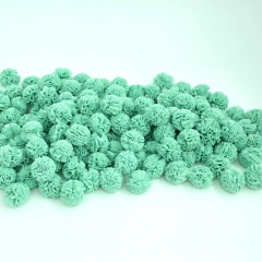 pompom de malha verde água 15mm com 10und - 5812