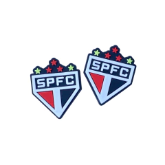 aplique emborrachado escudo são paulo 32mm 2und - 7719