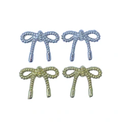 aplique metal mini lacinho 12mm 2und - 7767