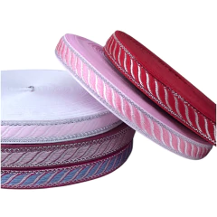 fita tecido com detalhe de listras 15mm no metro - comprar online