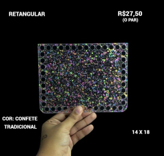 base de acrílico para bolsa retangular