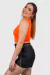 Cropped Assimétrico Regata Daniela Laranja - comprar online