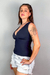 Blusa Decote V Eduarda Preta - comprar online