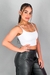 Cropped Alcinha Branco Alice - comprar online
