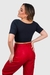 Cropped Meia Manga Paola Preto na internet