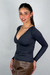 Blusa Decote Transpassado Thais Preta - Mari Gelinski Store - MGS