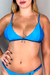 Top Biquíni Fixo Glow Azul Céu & Azul Escuro
