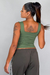 Blusa Regata Quadrada Agata Verde Oliva - loja online