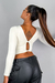 Cropped Manga Longa Marcela Off White - comprar online
