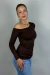 Blusa Ombro Caído Antonella Marrom Café - Mari Gelinski Store - MGS