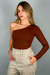 Body Um Ombro Cleo Marrom - comprar online