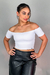 Cropped Ombro a Ombro Luana Branco na internet