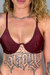 Top Biquini Aro Glow Bordô - loja online