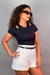 Blusa Recorte Nicole Preta - comprar online