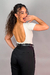 Body Costas Abertas Manga Curta Luna Creme - comprar online