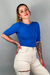 Body Costas Abertas Meia Manga Jaque Azul - comprar online