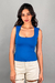 Blusa Regata Bianca Azul
