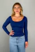 Blusa Manga Longa Ester Azul Marinho - comprar online
