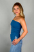 Blusa Tube Top Laura Azul Petróleo na internet