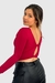 Cropped Manga Longa Marcela Vermelho Cereja - comprar online