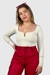 Blusa Decote V Virgínia Creme na internet