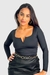 Blusa Decote V Anelise Preta