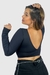 Cropped decote V Manga Longa Lorraine Preto - Mari Gelinski Store - MGS