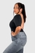 Body Costas Abertas Meia Manga Jaque Preto - comprar online