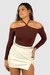 Body Ombro a Ombro Amanda Marrom - comprar online
