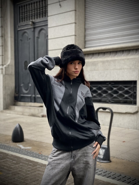 Campera Luna + Jean Presillas Gris