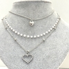 Colar Bijoux 3 em 1 Pérolas e Coração - comprar online
