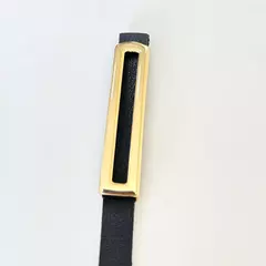 Cinto Feminino Retangular Fivela Dourada SLIM na internet