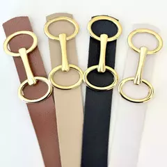 Cinto Feminino 2 Elos Fivela Dourada SLIM
