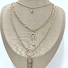 Colar Bijoux 3 em 1 Chave e Cadeado