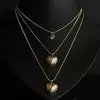 Colar Bijoux 3 em 1 Coração Martelado