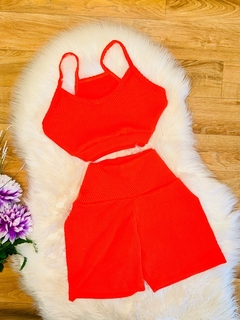 Conjunto fitness short jacquard + top Paula - comprar online