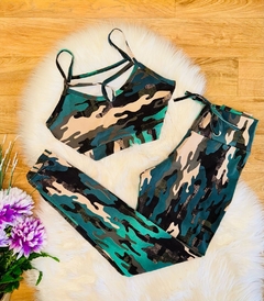 Conjunto fitness suplex PUX legging + top Paloma - comprar online