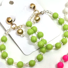 Brinco Miçangas e Cristais - comprar online