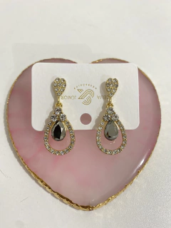 Brinco medio strass Luna - comprar online