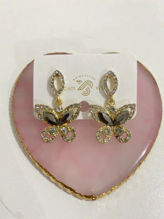 Brinco medio strass borboleta - comprar online