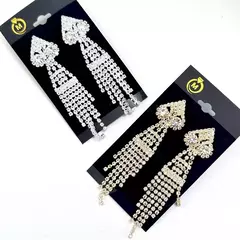 Brinco de Festa em Strass Base Coração