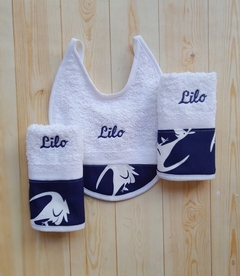 Imagen de Babero y Babitas de Toalla Personalizados